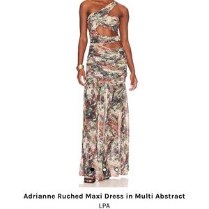 LPA Adrianne ruched maxi dress